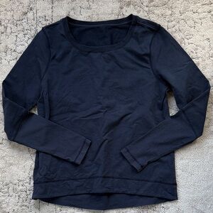 lululemon athletica Women's Long Sleeve Scoop Neck Top - Dark Navy